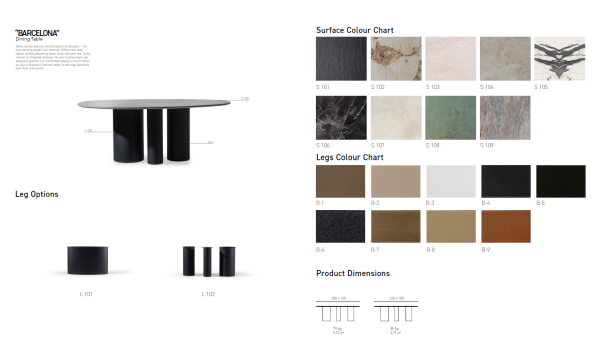 Barcelona Masa - Seramik