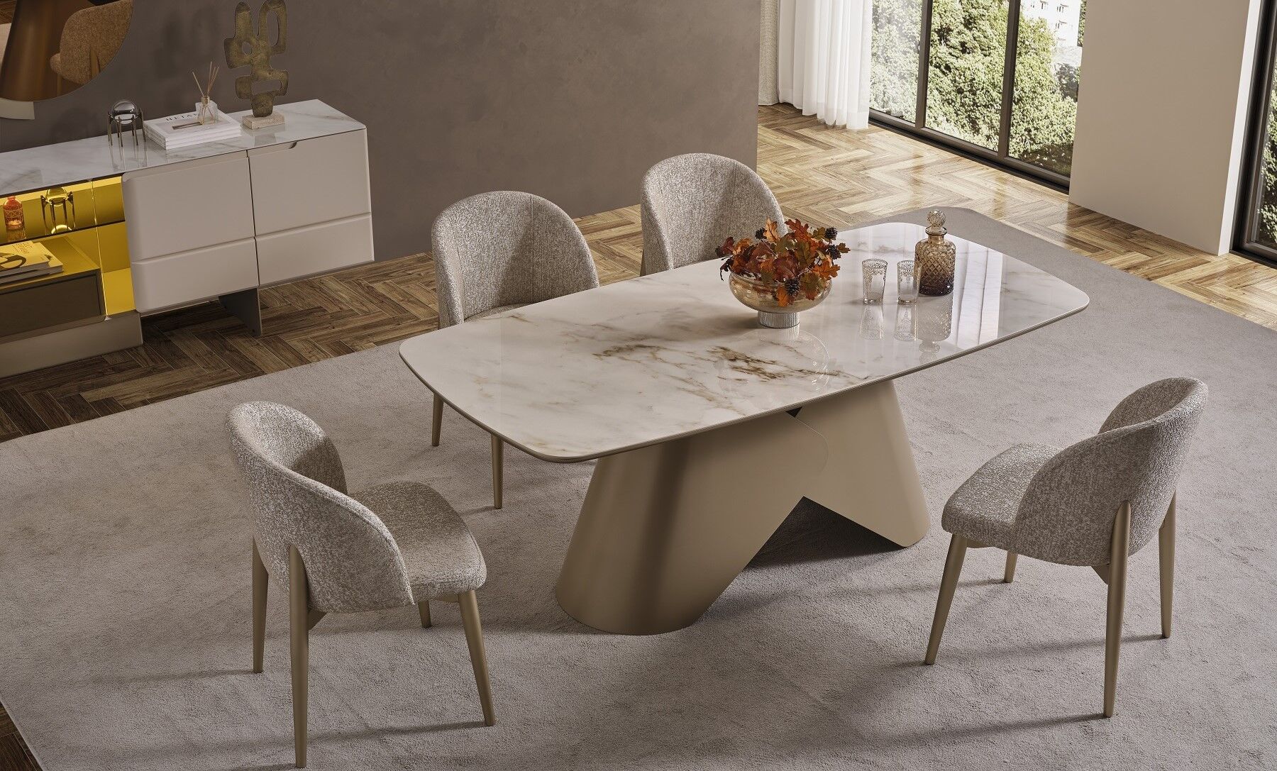 Oslo Luxury Masa - Porselen Seramik