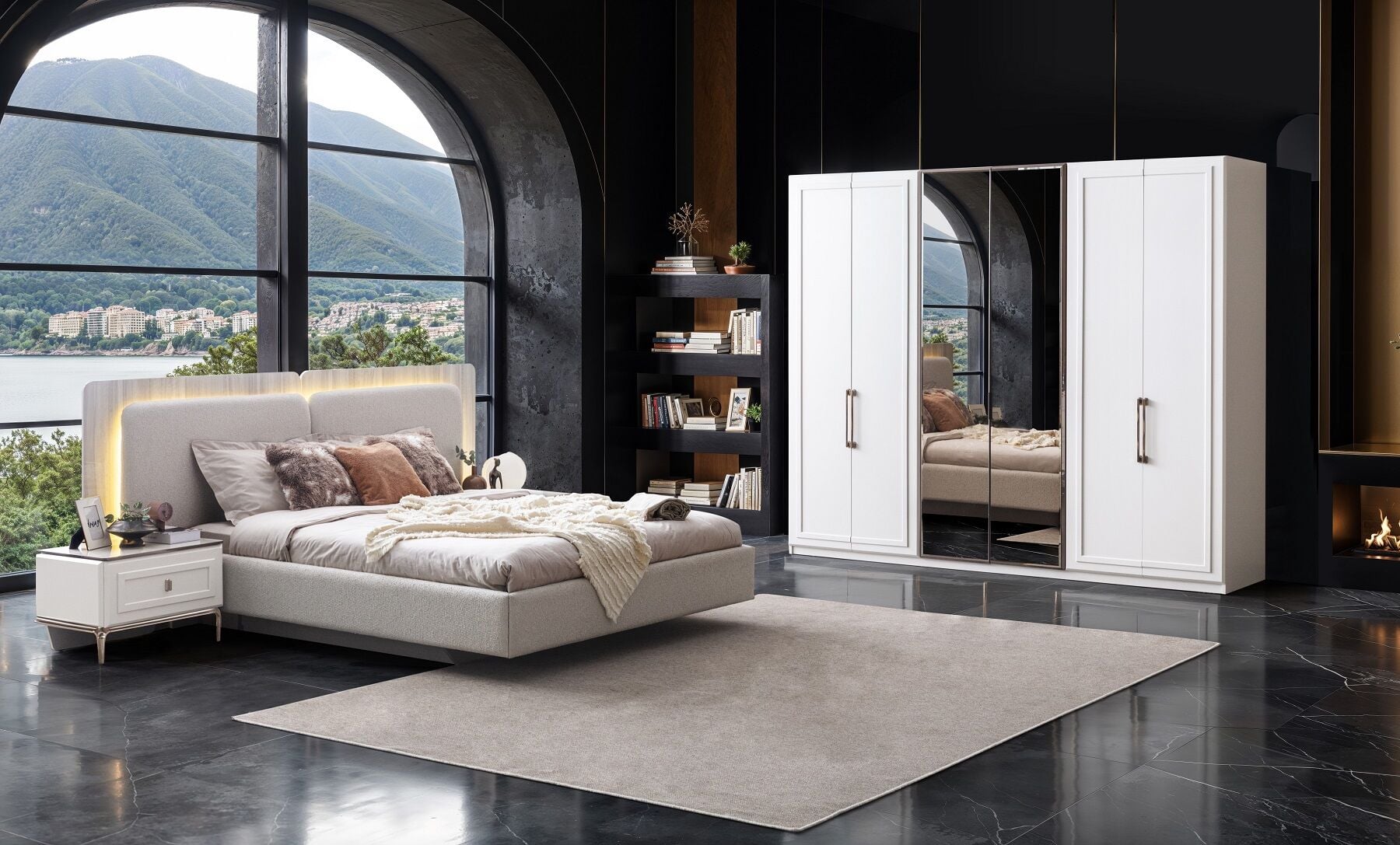 Chloe Bazalı Yatak Odası