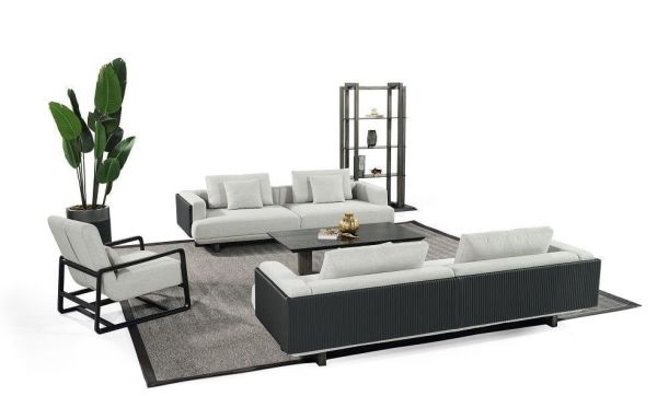 Cross Wallnut Koltuk Takımı Üçlü Koltuk