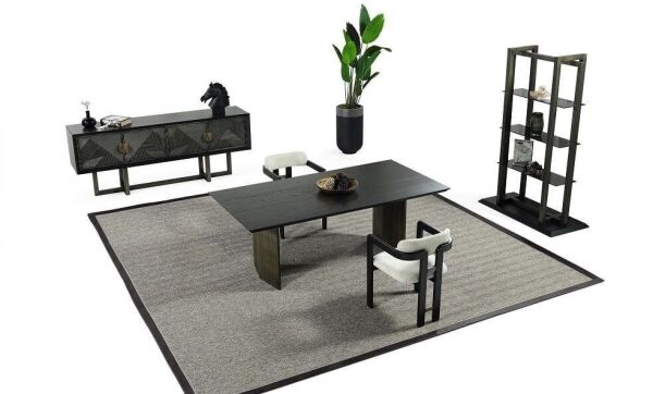 Cross Wallnut Yemek Odası Sandalye