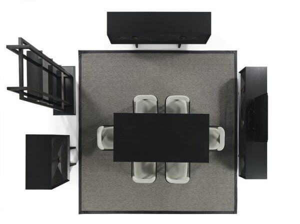 Cross Wallnut Yemek Odası Vitrin