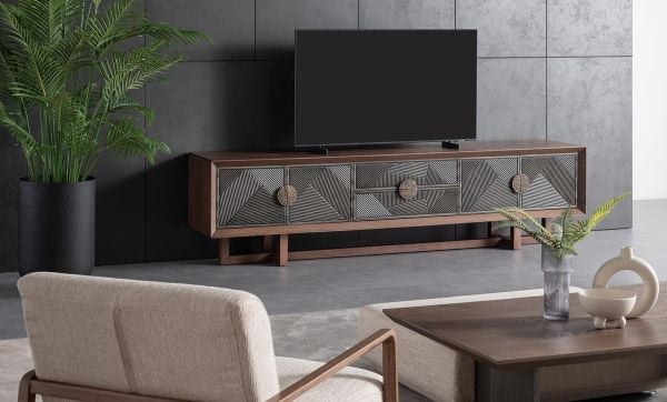 Cross Wallnut Tv Ünitesi