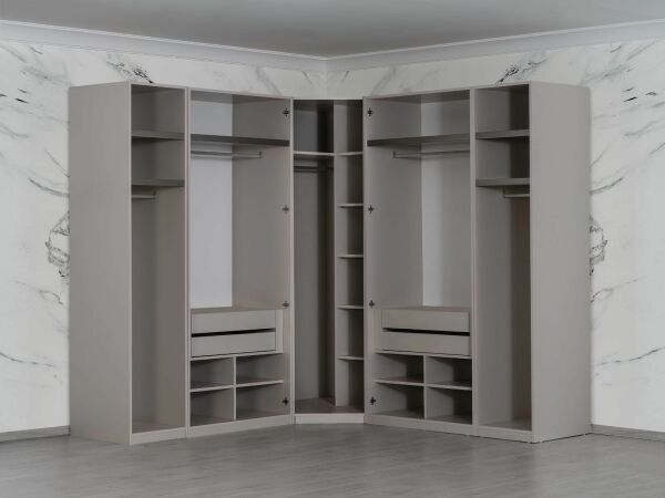 Merkür Giyinme Dolabı İki Kapaklı Camlı Modül