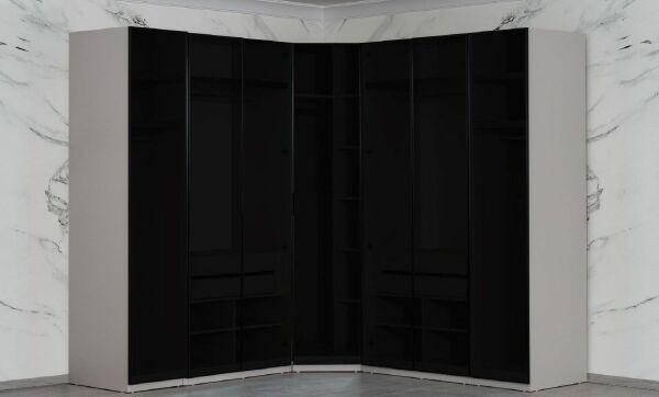 Merkür Giyinme Dolabı İki Kapaklı Camlı Modül