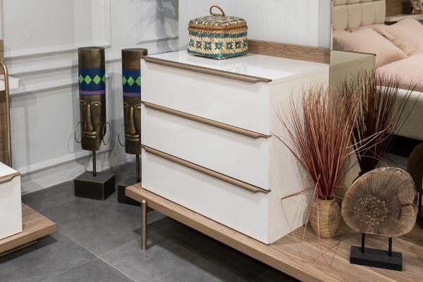 İsabelle Yatak Odası Bazalı Karyola ve Başucu