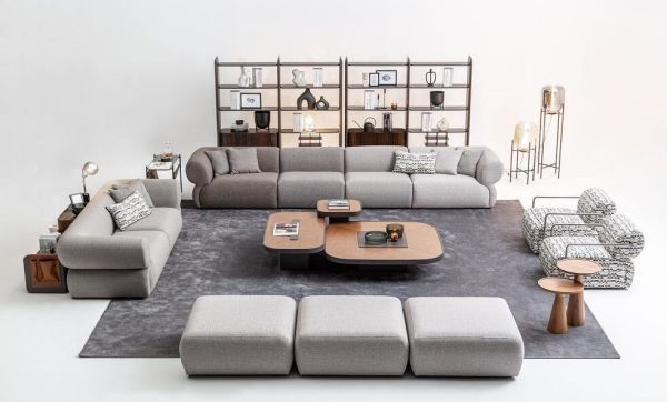 Puffy Koltuk Takımı İki Üçlü Koltuk + Bir Tekli Koltuk