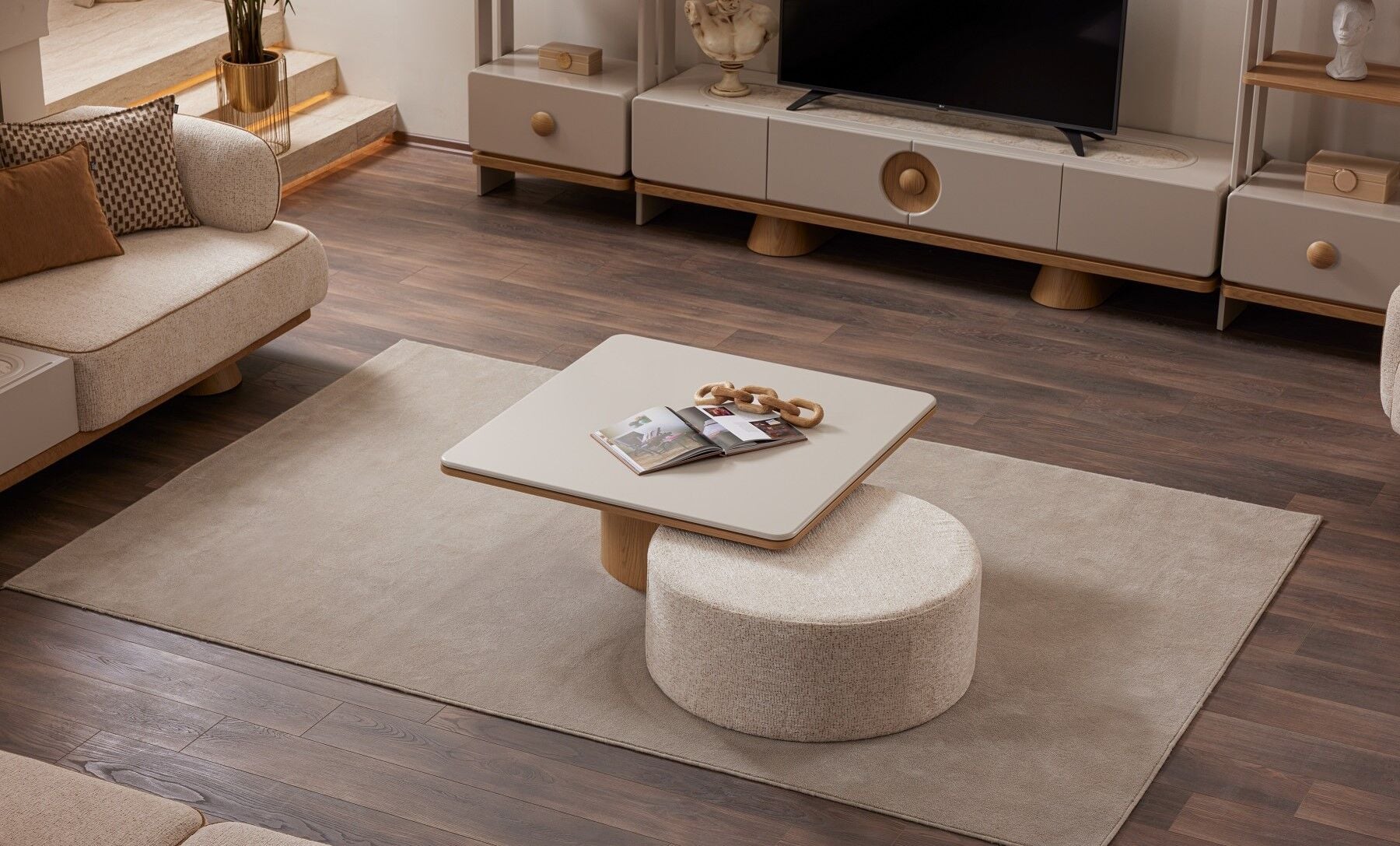 Roma Orta Sehpa ve Puf