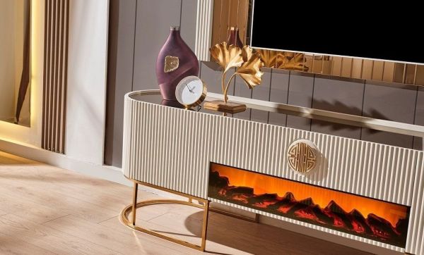 Gucci Şömineli Tv Ünitesi Tv Ünitesi Alt Blok