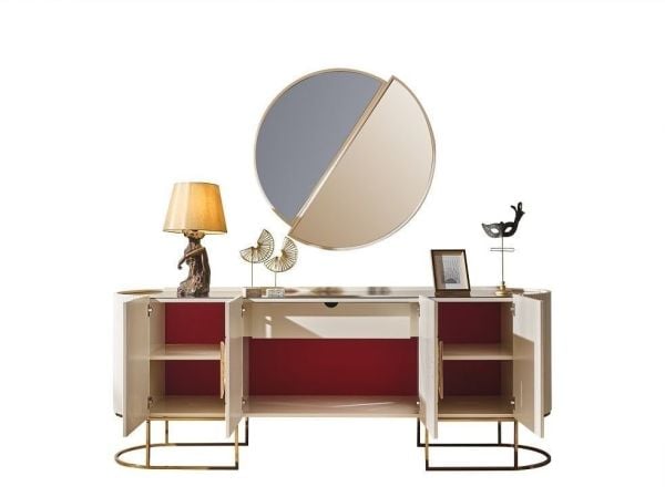 Gucci  Yemek Odası Konsol ve Ayna + Masa + 6 Sandalye