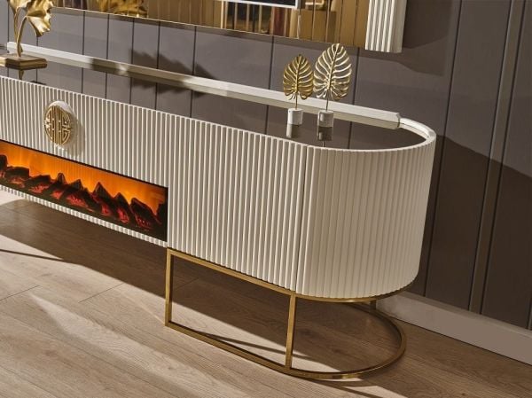 Gucci Şömineli Tv Ünitesi