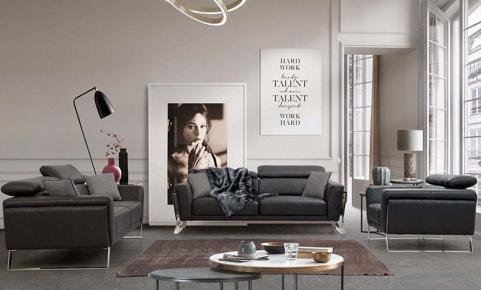 Piano Koltuk Takımı Üçlü Koltuk - Mekanizmalı