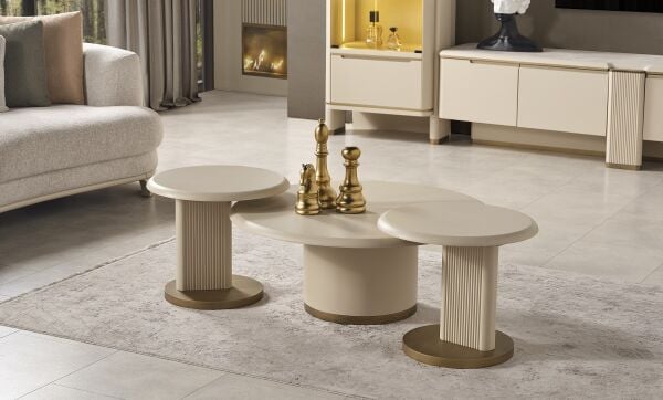 Dolunay 3'lü Orta Sehpa Seti