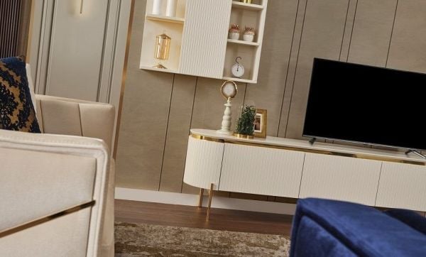 Tesla Luxury Tv Ünitesi Tv Ünitesi Alt Blok