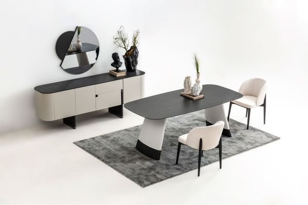 Delta Yemek Odası - Gri - Siyah