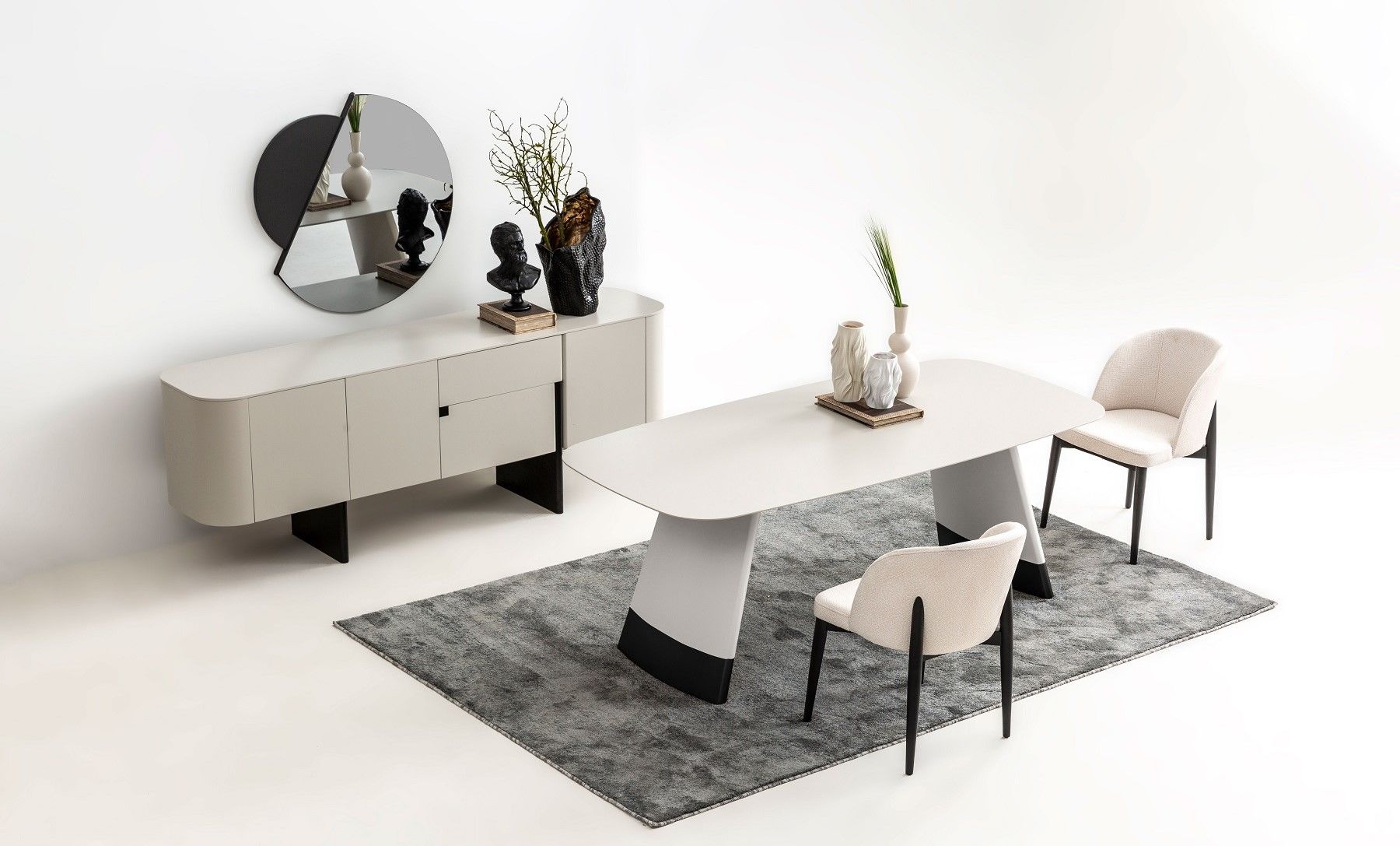 Delta Yemek Odası - Gri - Siyah