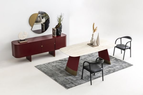 Delta Yemek Odası - Bordo