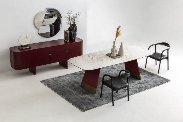 Delta Yemek Odası - Bordo