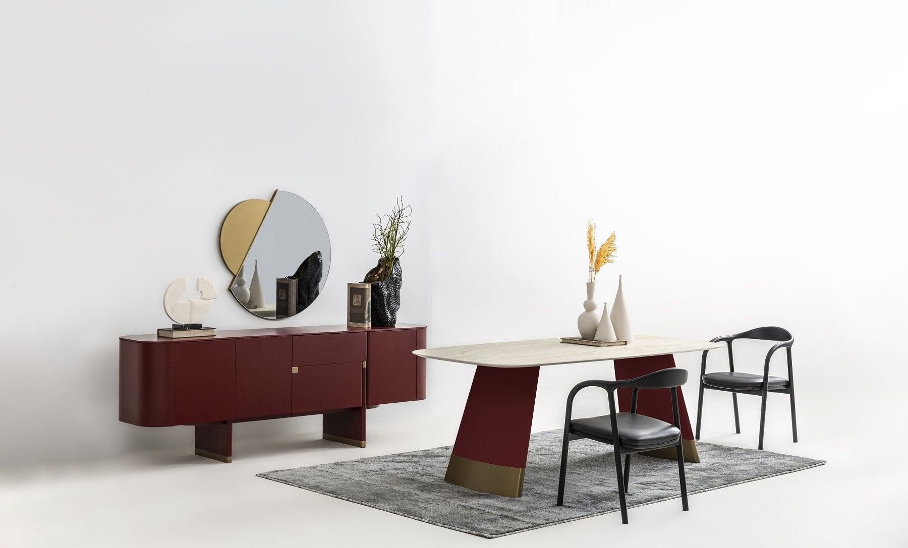 Delta Yemek Odası - Bordo