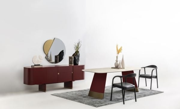 Delta Yemek Odası - Bordo