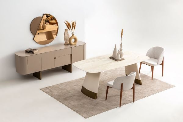 Delta Yemek Odası - Bej - Gold