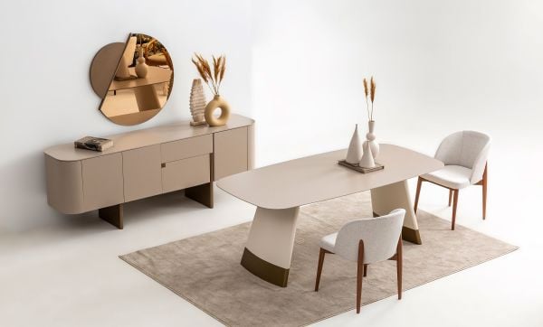 Delta Yemek Odası - Bej - Gold