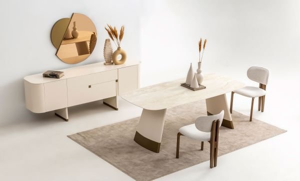 Delta Yemek Odası - Ekru - Gold