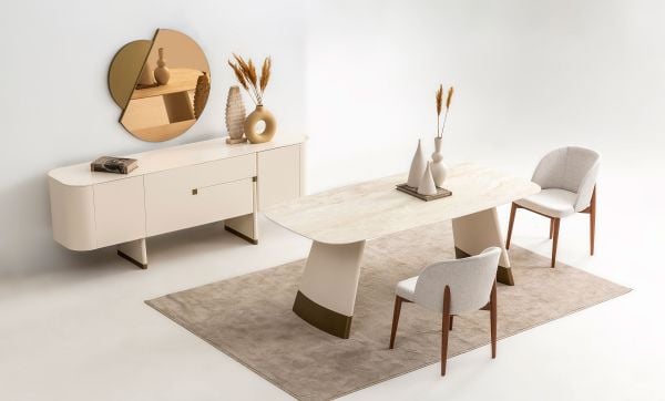 Delta Yemek Odası - Ekru - Gold