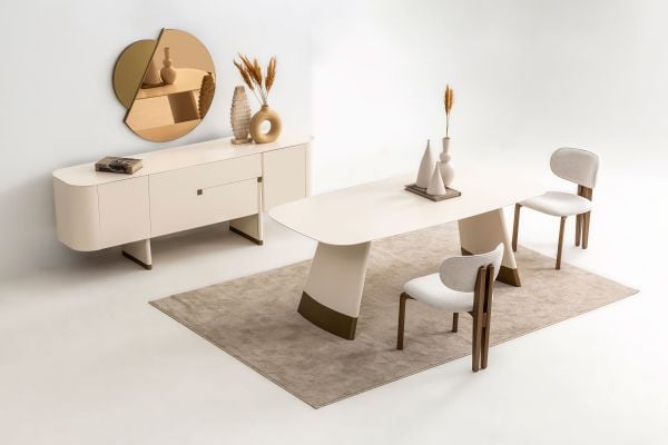 Delta Yemek Odası - Ekru - Gold