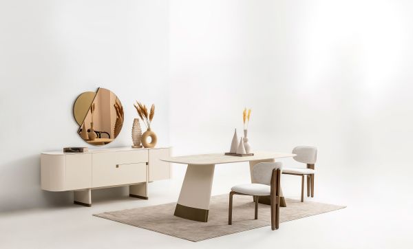 Delta Yemek Odası - Ekru - Gold