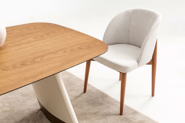 Delta Yemek Odası - Ekru - Ceviz